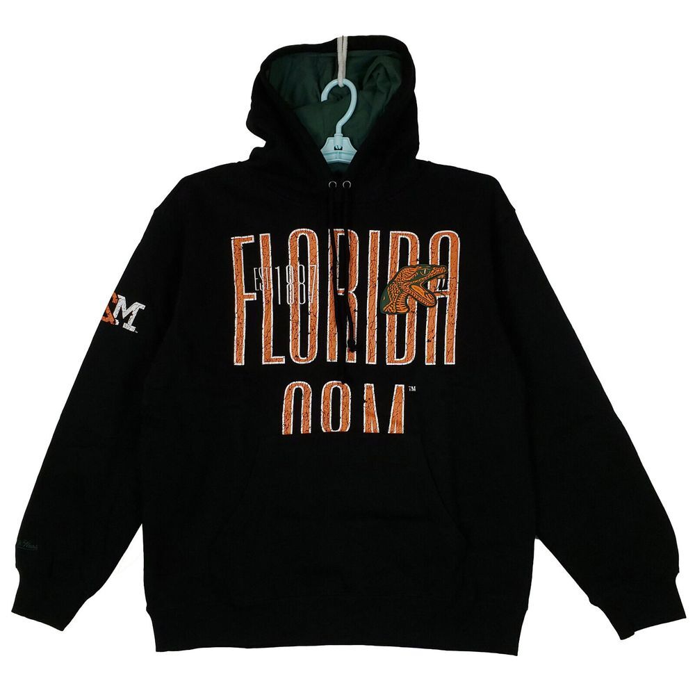 FAMU Rattlers Mitchell & Ness NCAA L Large Hoodie Distressed Est. 1887 Black NWT